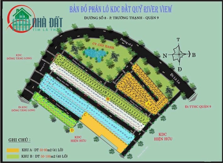 BÁN LÔ ĐẤT DỰ ÁN KDC VẠN XUÂN, TRỤC ĐƯỜNG LO LU, P.TRƯỜNG THẠNH, TP.THỦ ĐỨC (Q9), TP.HCM. 52M2,