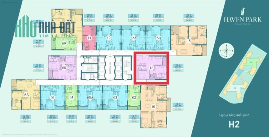 Chính chủ bán căn hộ số 16 tầng Trung, toà H2 Haven Park Ecopark view Biệt thự đảo và hướng thẳng