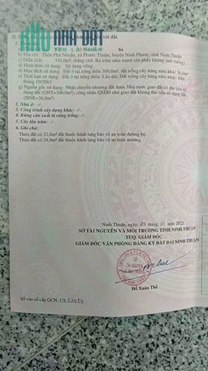 Sở Hữu Ngay Lô Đất Đẹp Vị Trí Đắc Địa Tại Xã Phước Thuận, Huyện Ninh Phước, Ninh Thuận