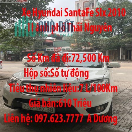 Xe Hyundai SantaFe Slx 2010 Thành phố Thái Nguyên