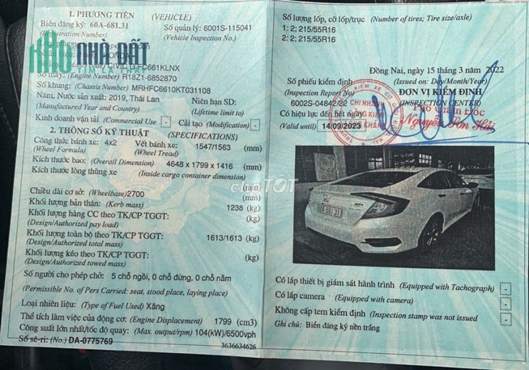 Cần bán xe Honda Civic 1.8G 2019 Phường Hoá An, Thành phố Biên Hòa, Đồng Nai