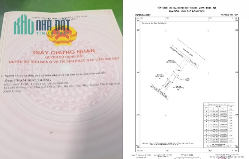 CHÍNH CHỦ BÁN NHANH Lô Đất Đẹp Tại Thị Trấn Tân Hiệp, Tân Hiệp - Kiên Giang - Giá Đầu Tư