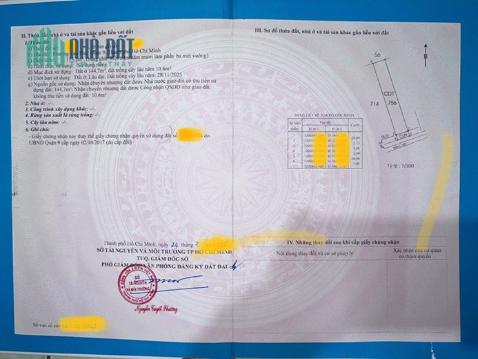 Giảm thêm 200tr  Cần Tiền Bán Gấp Lô Đất Quận 9  SHR-155,3 m Thiện Chí Thương Lượng