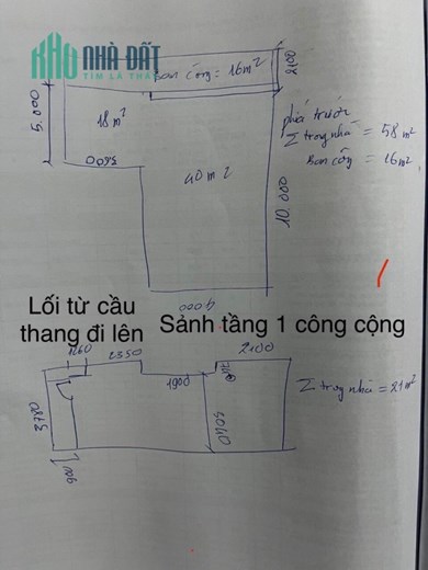 CHO THUÊ CĂN HỘ LẦU 1 TRỐNG TẠI 209 Trần Hưng Đạo, P. Cô Giang, Q1, TPHCM.