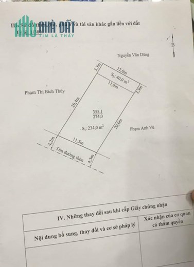 ĐẤT GỐC DÂN CẦN BÁN 274m2  tại Phương Đôi, Thụy Hương, Kiến Thụy