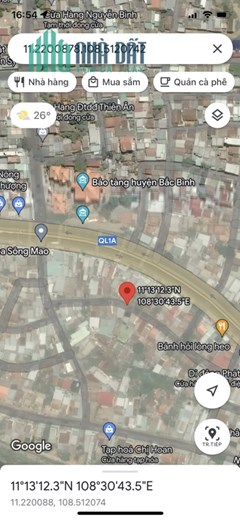 Đất trung tâm thị trấn chợ Lầu Bắc Bình đường ô tô, sát Quốc Lộ 1A, thích hợp xây nhà trọ