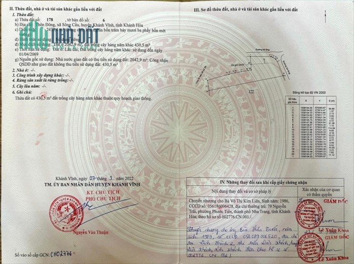 CẦN BÁN 3 LÔ ĐẤT THỔ CƯ ngay TRUNG TÂM SÔNG CẦU, KHÁNH VĨNH