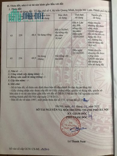 BÁN ĐẤT TỔ 4 - QUANG MINH, 48.4m2, TRỤC CHỢ