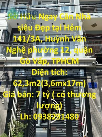 Sở Hữu Ngay Căn Nhà siêu Đẹp tại quận Gò Vấp, TPHCM