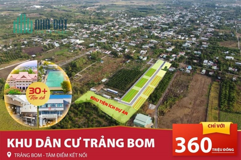 Bán đất khu Sông Thao - Bàu Hàm thị trấn Trảng Bom giá dưới 1 tỷ