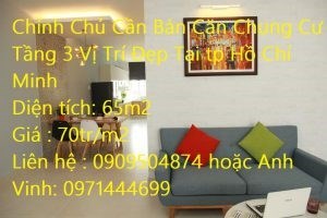 Chính Chủ Cần Bán Căn Chung Cư Tầng 3 Vị Trí Đẹp Tại tp Hồ Chí Minh