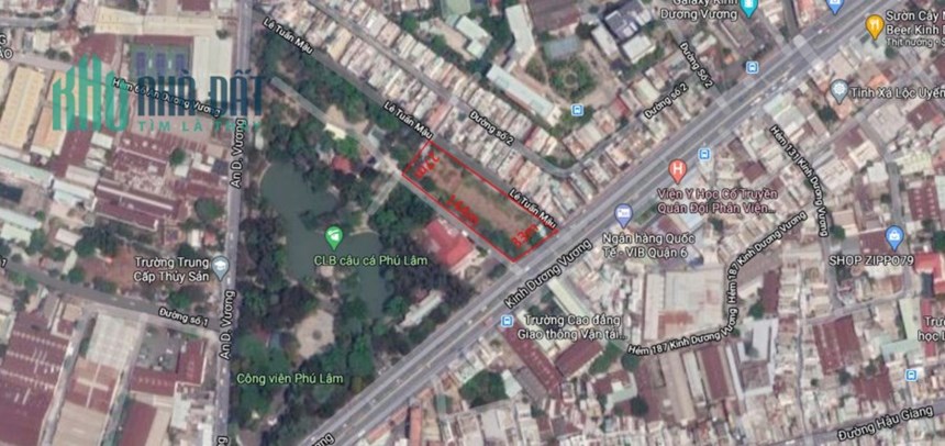 Cần bán (4.372m2). Góc 2 mặt tiền Kinh Dương Vương, Quận 6. Giá 360 tỷ