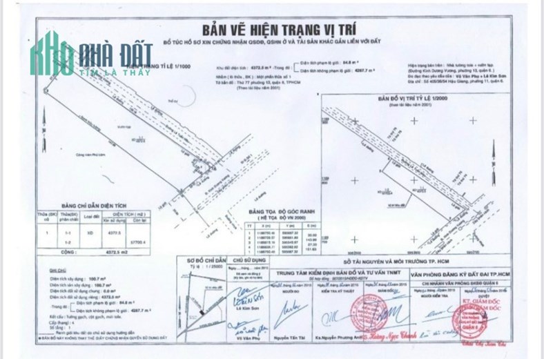 Cần bán (4.372m2). Góc 2 mặt tiền Kinh Dương Vương, Quận 6. Giá 360 tỷ