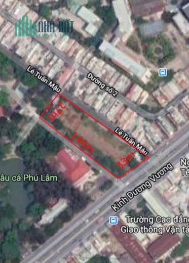 Cần bán (4.372m2). Góc 2 mặt tiền Kinh Dương Vương, Quận 6. Giá 360 tỷ