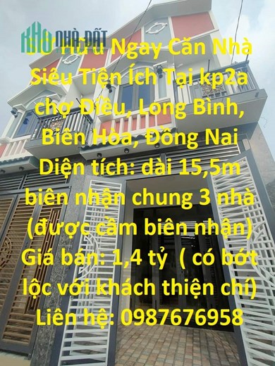 SỞ Hữu Ngay Căn Nhà Siêu Tiện Ích Tại TP Biên Hòa- MUA NHÀ TẶNG TOÀN BỘ NỘI THẤT
