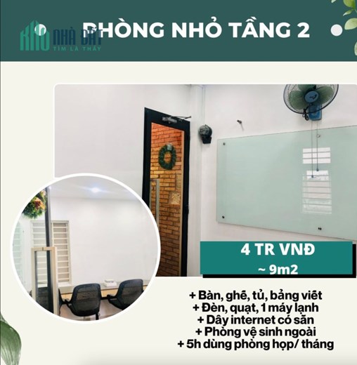 CHO THUÊ VĂN PHÒNG FULL NỘI THẤT MẶT TIỀN Đ.NGUYỄN THƯỢNG HIỀN, P. 5, PHÚ NHUẬN