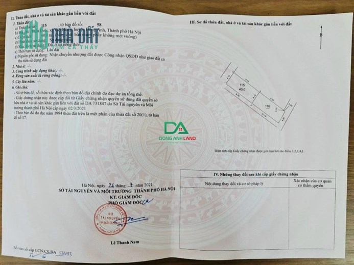 Bán 40m2 đất tổ 37 thị trấn Đông Anh giá rẻ