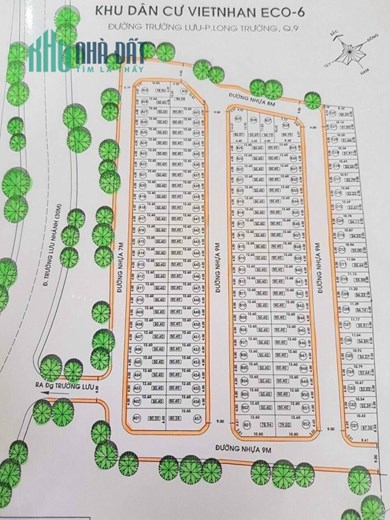 BÁN ĐẤT DA EC06 TRƯỜNG LƯU, P.LONG TRƯỜNG, TP.THỦ ĐỨC (Q9), HCM. DT 50.4M2, ĐƯỜNG 9M, H.ĐÔNG NAM.