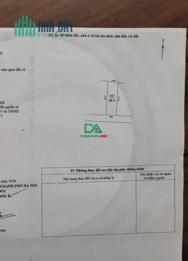 Bán48M  Đất Thôn Đông Tây xã Vân Nội ngõ thông, giá rẻ – LH: 0975181202
