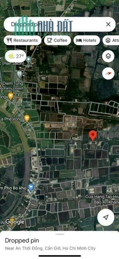 Bán lô đất đường Lý Nhơn, X.An Thới Đông, Cần Giờ 1,56tỷ