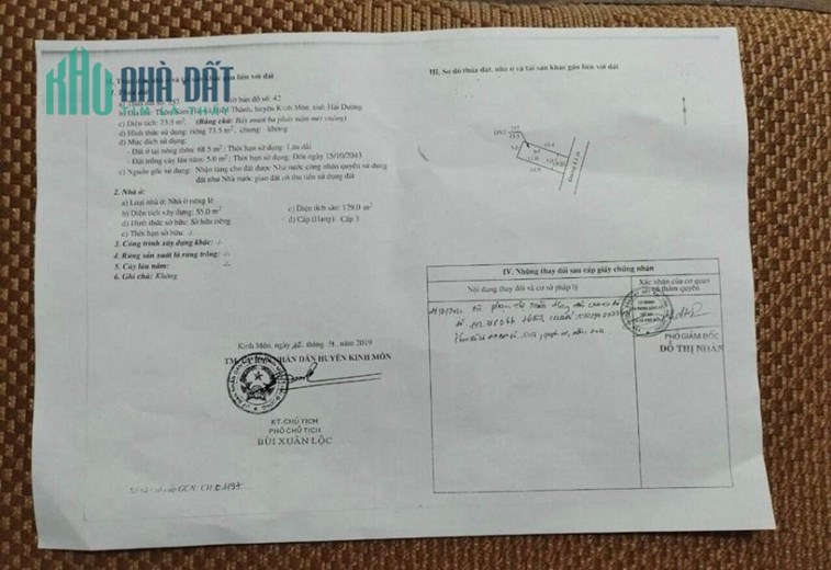 Chính chủ cần bán căn nhà tại KDC Nam Hà - Phường Hiến Thành - Kinh Môn - Hải Dương .