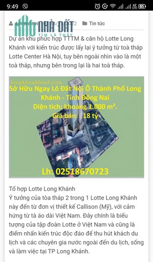 Sở Hữu Ngay Lô Đất Nội Ô Thành Phố Long Khánh - Tỉnh Đồng Nai