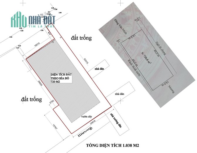 1038m2 . Hải Thành 2, Dương Kinh. Cách 353 chỉ 50m gia 9,x tỷ