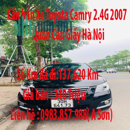 Cần bán Xe Toyota Camry 2.4G 2007  Quận Cầu Giấy Hà Nội