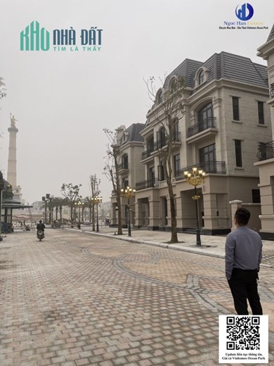 Cho thuê Shophouse trục chính dự án Vinhomes Ocean Park. DT 150m2, 5T, Đã hoàn thiện đẹp các tầng.