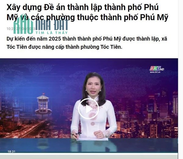 HOT! TP CẢNG PHÚ MỸ BRVT 2025 , ĐẤT DT 32X18 ,  550M2 NGAY TRUNG TÂM PHÚ MỸ 720TR/MET NGANG