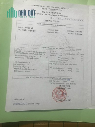 BÁN NHÀ RIÊNG 186M2, có sổ hồng, khu dân cư