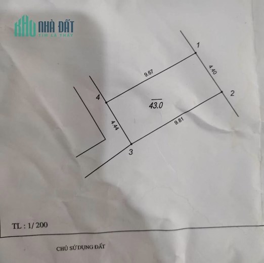 Bán Đất Liên Mạc- Bắc từ Liêm,mảnh đất vuông vắn,ngõ rộng xe ba gác vào tận cửa,46m2,mặt tiền:4,4m