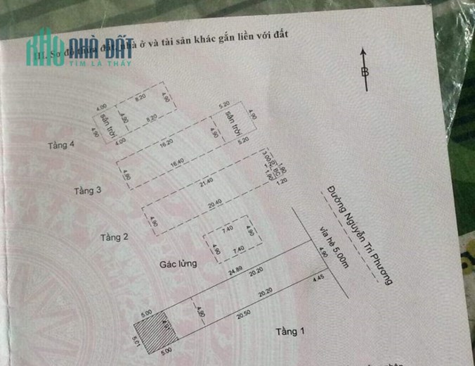 BÁN NHÀ MẶT TIỀN NGUYỄN TRI PHƯƠNG - GIÁ ĐẦU TƯ NHÀ 3,5 TẦNG  XÂY KIÊN CỐ