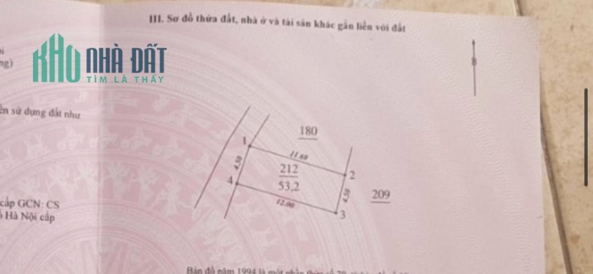 MẶT NGÕ XUÂN ĐỈNH – TỪ LIÊM, QUY HOẠCH RA LÀN 1, 53M2, MT 4.5M