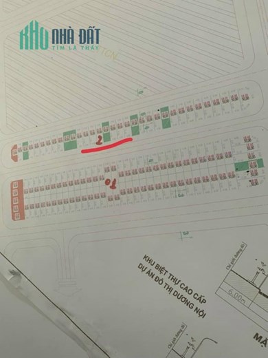 Bán gấp đất dịch vụ Dương Nội Hà Đông, 50m2 MT 4.35m 2 mặt đường hiếm nhỉnh 7 tỷ