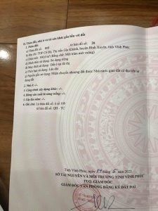 Chính Chủ Cần Bán Lô Đất Mặt Tiền Vị Trí Đẹp Tại Vĩnh Phúc