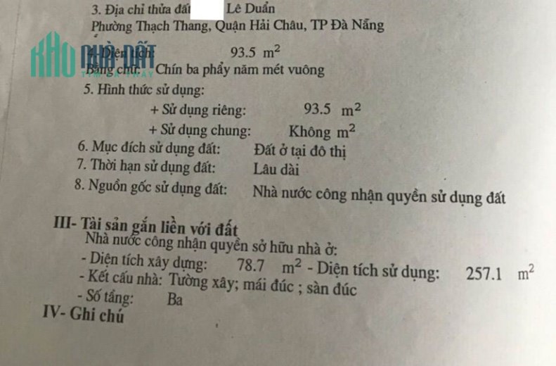 NHÀ 3 TẦNG MẶT TIỀN LÊ DUẨN – TRUNG TÂM THÀNH PHỐ