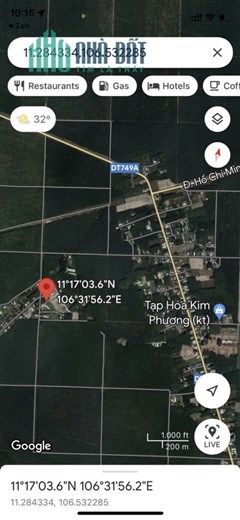 Bán lô đất DT 749A, Long Tân, H.Dầu Tiếng, Bình Dương