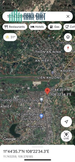 Bán lô đất đường QL 20, Thị trấn Liên Nghĩa, Đức Trọng, Lâm Đồng