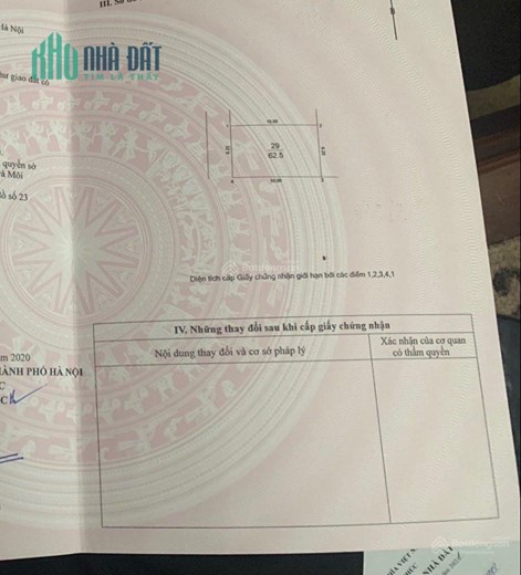 Bán đất thôn Lương Nỗ Tiên Dương Đông Anh 62.5m đường ô tô nhỉnh 2.5 tỷ