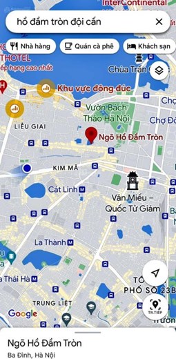 Cho thuê nhà nguyên căn, ngay mặt Hồ Đầm Tròn (SN 110, ngõ 135, Đội Cấn, Ba Đình, Hà Nội)