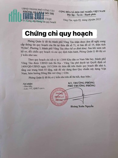 BÁN LÔ ĐẤT ĐỊA CHỈ 11/13 PHAN ĐĂNG LƯU - PHƯỜNG 3 - THÀNH PHỐ VŨNG TÀU
