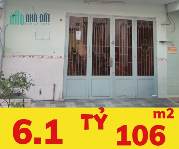 Bán gấp Nhà Cấp 4 Nguyễn Văn Quỳ, 106m2, 4m x 26.5m, Giá 6.1 Tỷ, số vuông như A4