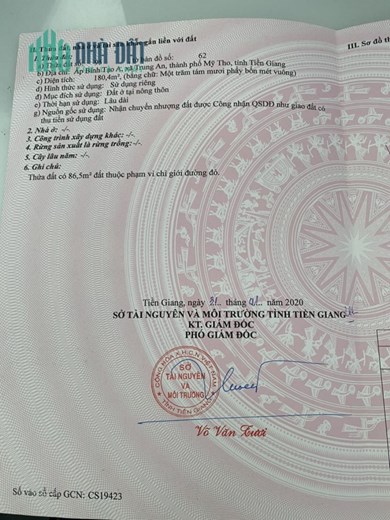 CHO THUÊ ĐẤT MẶT ĐƯỜNG PHẠM HÙNG TRUNG TÂM TP MỸ THO, TIỀN GIANG.