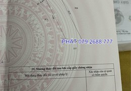CẦN BÁN ĐẤT MẶT TIỀN ĐƯỜNG NHỰA 5M ,diện tích 15 m x 67m