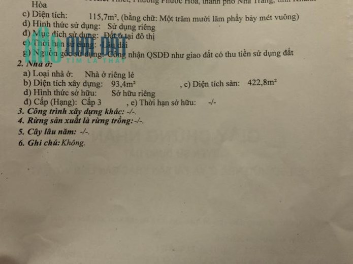 Chính chủ cần bán nhà Đường kiến Thiết, Phường Phước Hoà ,Thành phố Nha Trang