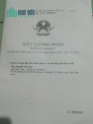 Chính Chủ Cần Bán Mặt Tiền Vị Trí Đẹp Giá Siêu Đầu Tư.