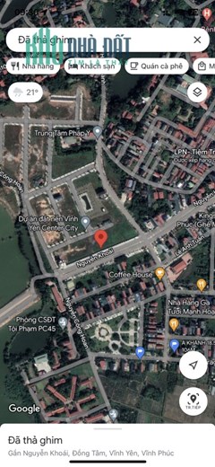 Cần bán đất tại mặt phố Nguyễn Khoái, Đồng Tâm, Vĩnh yên, Vĩnh Phúc 100m2, giá: 3,xx tỷ.
