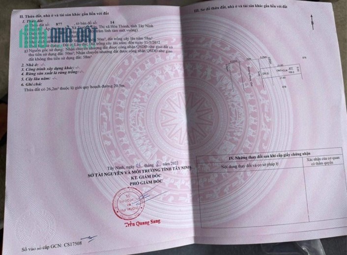 Ngôi nhà rộng thoải mái, thoáng đãng tại Hoà Thành cần thanh lý