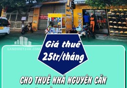 CHO THUÊ NHÀ NGUYÊN CĂN VỊ TRÍ MẶT TIỀN ĐƯỜNG KINH DOANH. Diện tích: 100 m2